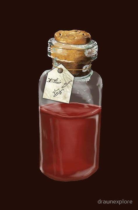 Elixir Of Life, Painting The Roses Red, Bottle Drawing, February Nails, Wine Glass Art, Blood Art, Potion Bottle, Dragons Blood, Bottle Art