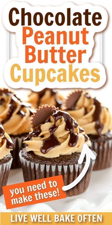 Chocolate Peanut Butter Cupcakes