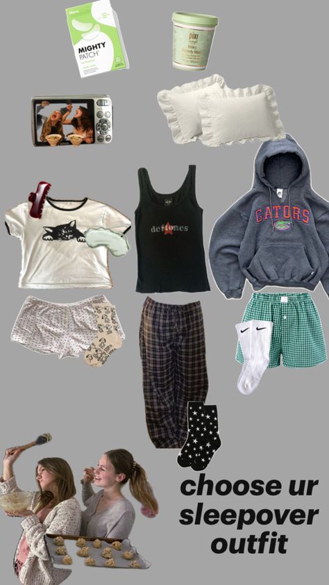 girls aesthetic sleepover outfits three different kinds of girls Aesthetic Sleepover, Sleepover Outfit, Different Kinds, Aesthetic Clothes