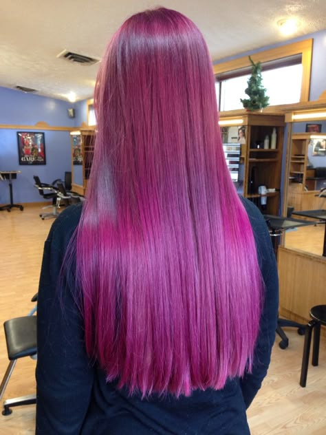 Color Dark Pink Hair Color, Pink Violet Hair, Dark Magenta Hair, Berry Pink Hair, Purple And Pink Hair, Bright Purple Hair, Purple Pink Hair, Dark Pink Hair, Pink Purple Hair