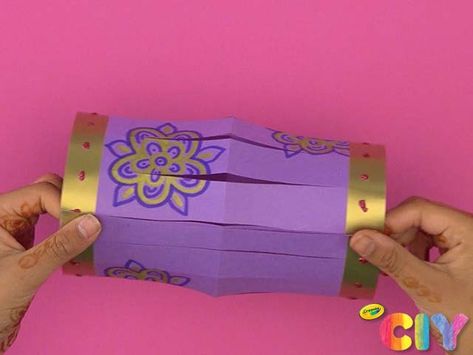 Diwali Lantern, DIY Paper Lantern | Crafts | Crayola.com | Crayola CIY, DIY Crafts for Kids and Adults | crayola.com Diwali Craft For Kids, Lantern Crafts, Diwali Lantern, Lantern Diy, Paper Lanterns Diy, Lantern Craft, Diwali Craft, Diwali Diy, Kids Create