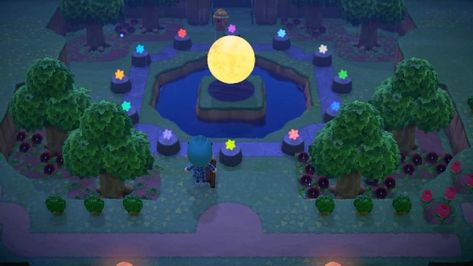 Animal Crossing Moon Ideas, Acnh Fence Idea, Animal Crossing Moon Island, Acnh Moon Ideas, Acnl House, Zodiac Moon, Ac Ideas, House Cute, Motif Acnl