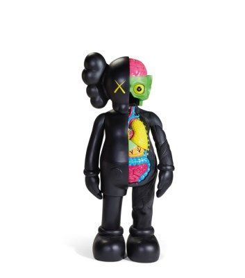 Kaws (American, B. 1974) Four-Foot Dissected Companion  stamped '© KAWS..09' (on the underside of the left foot); stamped 'MEDICOM TOY 2009 MADE IN CHINA' (on the underside of the right foot) painted cast vinyl 128 x 54 x 31 cm. (50 3/8 x 21 1/4 x 12 1/4 in.) edition of 100  Executed in 2009 Kaws Figurine, Kaws Companion, Sneaker Closet, Claes Oldenburg, Brothers Sisters, Pop Artist, Consumer Products, Street Artists, Christmas Day