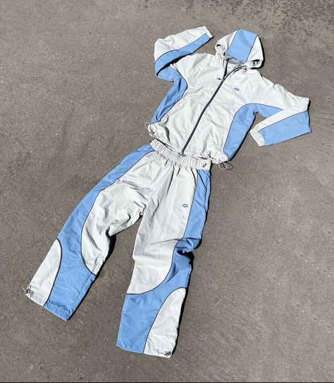 Baggy Tracksuit Outfit Men, Streetwear Tracksuit, Blue Casual Tracksuit For Streetwear, Blue Hooded Tracksuit For Streetwear, Sporty Moisture-wicking Tracksuit For Streetwear, Functional Moisture-wicking Tracksuit For Streetwear, Photo Drop, Apparel Design Inspiration, Fashion Design Template