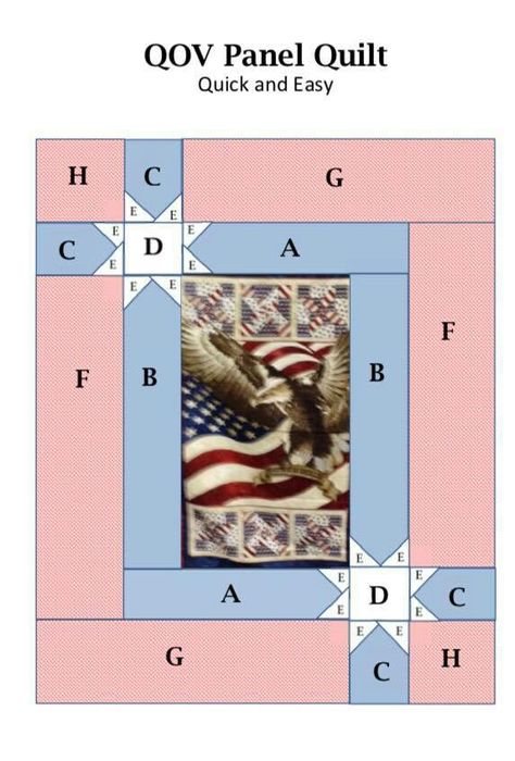 QOV panel idea Border For Panel Quilt, Border Designs For Panel Quilts, Panel Quilting Ideas, Panel Quilts Ideas Layout Simple, Quilt Patterns Made With Panels, Quilting With Panels Layout, How To Sew A Panel Quilt, Panel Fabric Ideas, Patriotic Quilt Patterns Using Panels