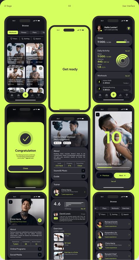 Fitness App Interface, Fitness App Ui Design, Fitness Apps Design, Application Ui Design, App Design Trends, Desain Ux, Gym App, Ux Design Trends, Ui Ux 디자인