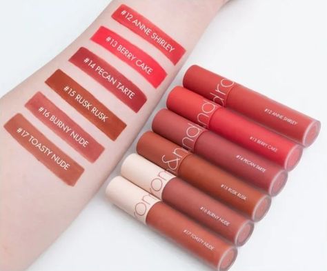 Romand Zero Velvet Tint, Cake Red Velvet, Bright Lip, Trending Skincare, Berry Cake, Matte Lip Color, Lip Lacquer, Anne Shirley, Korean Cosmetics