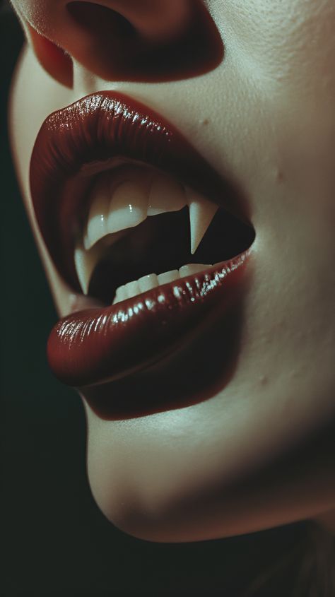 Vampire Wine Aesthetic, Vampire Portrait Photography, Vampire Lady Aesthetic, Vampire Female Aesthetic, Sinful Aesthetic, Vampire Mouth Reference, Fem Fetal Aesthetic, Spider Crawling Out Of Mouth, Dark Portrait Men