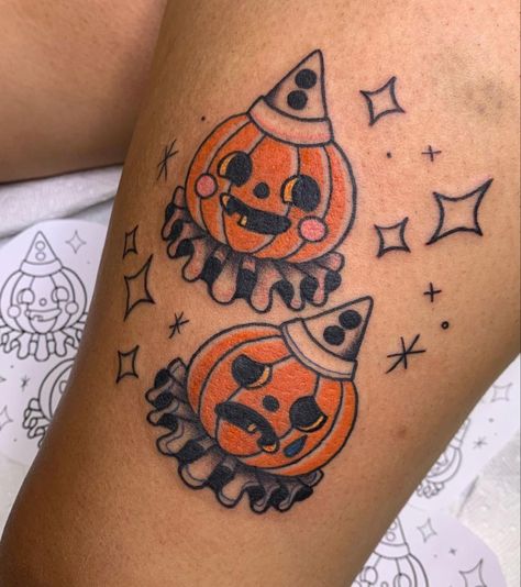 Pumpkin Flash Tattoo, Cute Pumpkin Tattoo, Pumpkin Tattoo Ideas, Traditional Tattoo Halloween, Pumpkin Tattoos, Clown Pumpkin, Witchy Tattoos, Smile Now Cry Later, Lantern Tattoo