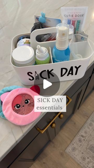 Jade Roberts O'Neal on Instagram: "baby and toddler sick day essentials 🤧 I always do this a little early before things start being hard to find. I stock it with all of the kid friendly things like a good thermometer, fever reducers, things for relieving congestion, and some electrolytes. follow along for more mom of three life 🫶

I like putting our most used sick day essentials in a caddy so it’s ready to grab and go if/when we need it. Comment “sick day” for all of our sick day items to be sent your way 💌

#toddlermoms #sickdayessentials #toddlermommy #sickday #sickdays #amazonfavorites #babymusthaves #toddlermusthaves #toddlerfavorites" How To Feel Better When Sick, Things To Do When Sick At Home, Sick Routine, Sick Baby Remedies, Sick Hacks, Sick Day Essentials, Sick Toddler, Parent Hacks, Baby Remedies