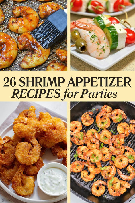 Shrimp recipes to serve at parties. Easy Shrimp Appetizer Recipes, Gluten Free Shrimp Appetizers, Best Shrimp Appetizers, Appetizer Recipes Shrimp, Prawn Starter Recipes, Christmas Shrimp Appetizers, Shrimp Hors D’oeuvres, Shrimp Recipes Appetizers, Easy Shrimp Appetizers