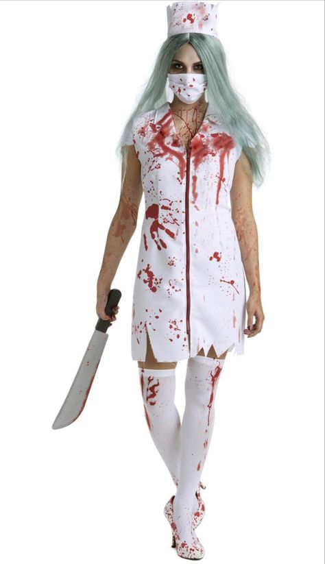 Halloween zombie nurse costume Zombie Bride Halloween Costume, Nurse Halloween Costumes, Halloween Costume Teenage Girl, Zombie Nurse Costume, Cosmo And Wanda Costume, Nun Halloween Costume, Zombie Dress, Costume Zombie, Halloween Bride Costumes