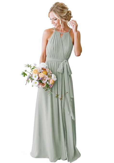 PRICES MAY VARY. Features:Halter Bridesmaid Dress with Pleats,Elegant A Line Simple Chiffon Formal Dress Long,Bridesmaid Dress for Women Plus Size,elegant,perfect for long summer beach bridesmaids dresses 2023,Whether you're a bridesmaid or a guest, Romantic ruffles and a full skirt make this lux chiffon maxi dress an elegant choice for weddings. Occasions:The Halter Bridesmaid Dress with Pleats Perfect As Wedding Party, Fomal Party, Debutante Ball, Formal Dresses For Women, Evening Dress,Cockta Simple Formal Dresses, Wedding Guess, Bar Dress, Beach Bridesmaid Dresses, Sage Green Bridesmaid Dress, Halter Bridesmaid Dress, Womens Wedding Dresses, Chiffon Bridesmaid Dresses, Evening Party Gowns