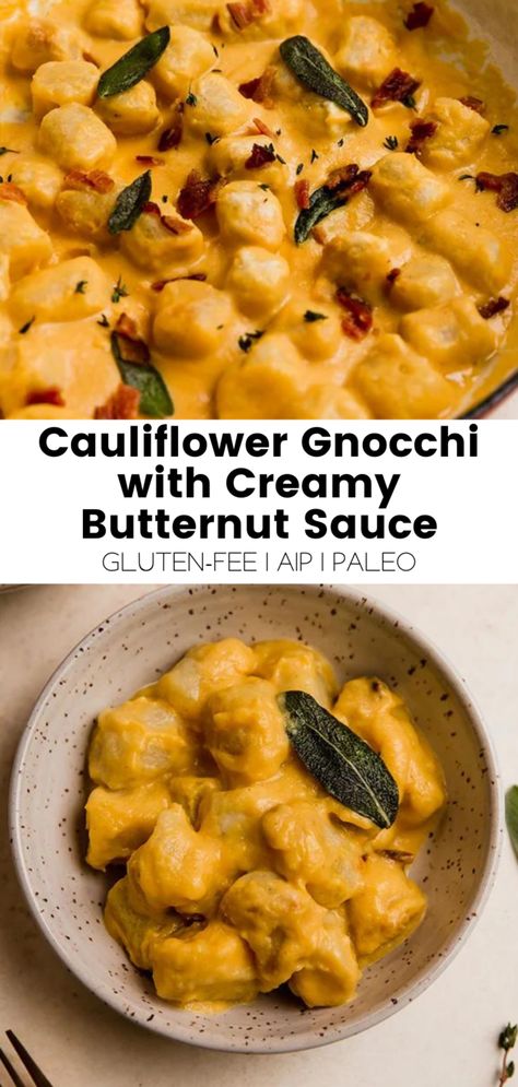 Butternut Squash Gnocchi Sauce, Aip Pasta Recipes, Mcas Recipes, Aip Pasta, Cauliflower Pasta Sauce, Butternut Sauce, Paleo Sauce, Gut Protocol, Skin Recipes