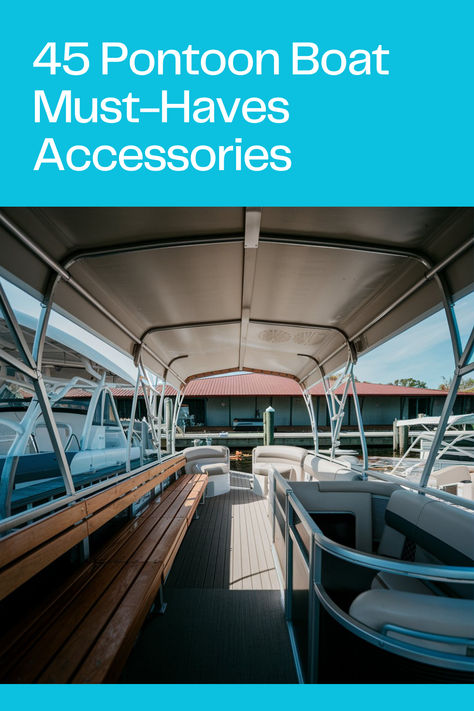 Discover 45 essential accessories to enhance your pontoon boat experience! From safety equipment to entertainment features, we've got you covered. Upgrade your vessel and make your time on the water even more enjoyable. #PontoonBoat #BoatAccessories #WaterFun Pontoon Boat Decor, Pontoon Boat Parts, Boat Decor, Pontoon Boats, Essential Accessories, Weekend Warrior, Pontoon Boat, Safety Equipment, Boat Accessories