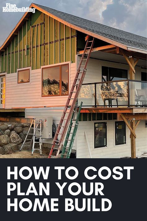 Understand the difference between estimating and cost planning, and don't let your sweat equity evaporate into budgeting mistakes. Owner-builder Ian Schwandt describes the cost planning that went into his single-family home build in 2021. House Building Process, Build Cheap House, How To Build A House Step By Step, How To Build Your Own House, How To Build A House, Building A House On A Budget, Steps To Building A House, Building Your Own Home, Builder Floor