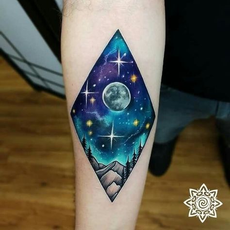 Nature Tattoo Sketch, Sky Tattoos, Boys With Tattoos, Universe Tattoo, Planet Tattoos, Nature Tattoo, Galaxy Tattoo, Tatuaje A Color, Space Tattoo