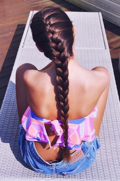 French Braid Hairstyles, Fishtail Braid, Pinterest Hair, Bohol, Long Braids, French Braid, Hair Envy, Hair Dos, Gorgeous Hair