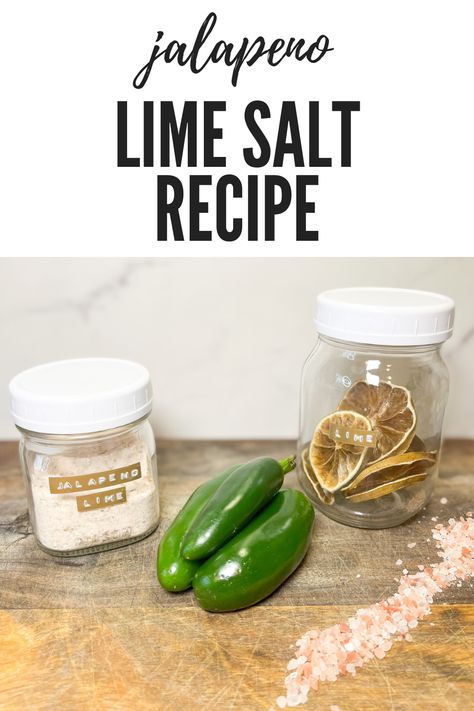 Add a zesty kick to your dishes with our Easy Homemade Jalapeno Lime Salt Recipe! Perfect for rimming cocktail glasses or seasoning your favorite foods, this DIY salt blend combines the spicy flavor of jalapenos with the tartness of lime. It's quick to make and adds a gourmet touch to any meal or drink. Ideal for chefs and home cooks looking to spice up their culinary creations. Click for the recipe. #JalapenoLimeSalt #DIYSeasoning #FoodieCreation #KitchenDIY Beer Salt Recipe, Jalepeno Lime Salt, Lime Pepper Seasoning, Jalapeno Salt Recipes, Jalapeno Seasoning, Jalapeno Salt, Infused Salt Recipes, Herb Salt Recipe, Diy Seasonings