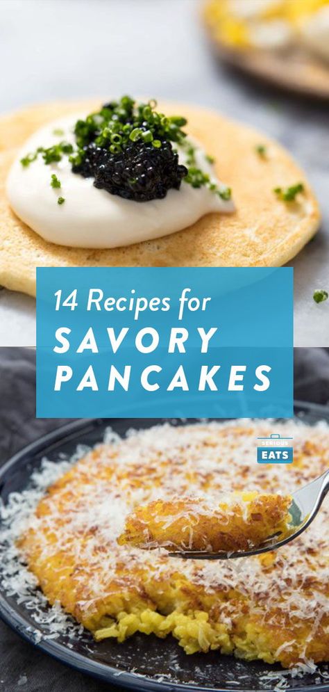 Savoury Breakfast Pancakes, Healthy Savory Pancakes, Stuffed Pancakes Savoury, Savory Pancakes Fillings, Savory Pancake Toppings, Savoury Pancakes Fillings, Pancake Flavor Ideas, Savory Pancakes Recipe, Pancake Topping Ideas