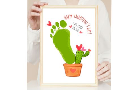 Get 'stuck on love' with our Cactus Footprint Valentine's Day Keepsake! 🖐️🌵 Create an adorable DIY activity for babies, toddlers, and kids. Download the printable for a charming and easy crafting experience. Turn it into a Valentine's Cactus card or a special gift, capturing the cuteness of your little one's footprint. Share the love and joy with this personalized and delightful craft! 🌟 #ValentinesDay #FootprintCraft #DIYArt #BabyCraft #ToddlerCraft #KidsCraft Cactus Card, Footprint Craft, Cactus Diy, Footprint Art, Stuck On You, Kid Craft, Handprint Art, Diy Activities, Kids' Crafts