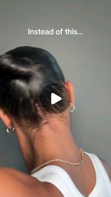 Haircare , Hairtips & Hairstyles on Instagram: "A quick and easy way to add some dimension to a bun 🤍 #hairtutorial #hairstyle #sleekbun #hairhack" Slick Back Buns, Slick Back Hairstyles, Slick Back Bun, Sleek Bun, Slick Back, Slicked Back Hair, August 15, Hair Hacks, Hair Tutorial