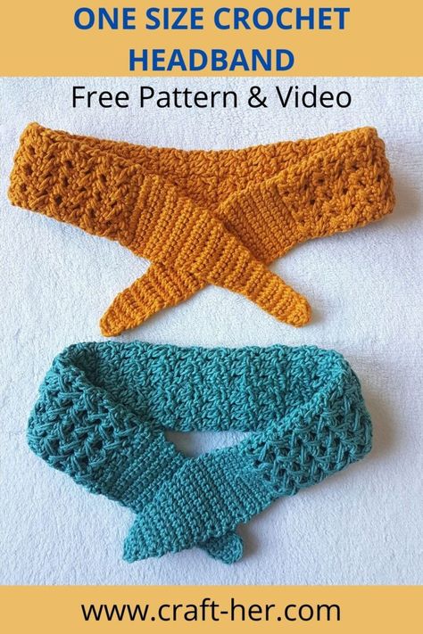 Crochet Baby Headband Free Pattern, Crochet Headband Sizes, Crochet Family, Easy Crochet Headbands, Crochet Flower Headbands, Crochet Headband Pattern Free, Crochet Accessory, Textured Crochet, Baby Headbands Crochet