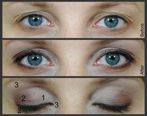 Eye shadow application for hooded eyes #thejoysofaging Triple Eyelid, Eyeshadow For Hooded Eyes, Eye Shadow Application, Hooded Eyelids, Real Techniques Brushes, Glam Makeup Look, Makeup Looks Tutorial, Hooded Eyes, Mon Cheri