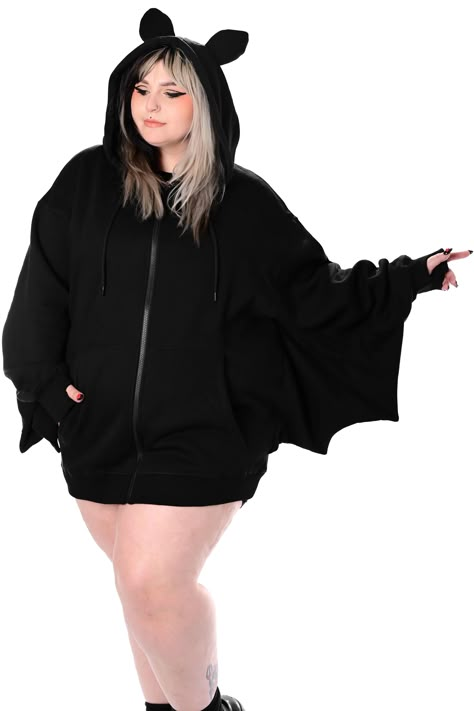 Batwing Hoodie - Sign Up For Restock Notifications! – FOXBLOOD Momo Costume, Batwing Hoodie, New Closet Ideas, Clothes Design Inspiration, Bat Halloween Costume, Bat Ears, Bat Costume, Bat Girl, Dark Girl