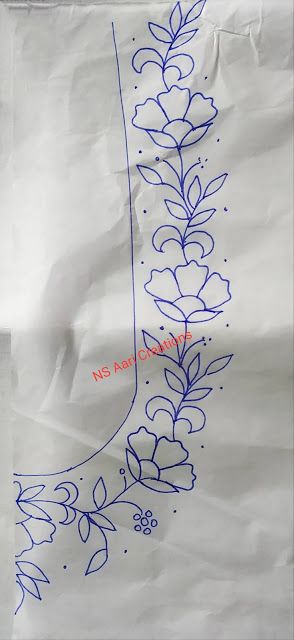 Simple Aari Tracing Paper, Ns Aari & Creations, Simple Kodi Design Aari Work Tracing Paper, Ns Arts And Creations, Aari Work Churidar Neck Designs, Flower Aari Work Blouse Designs, Aari Neck Design For Tracing, Aari Work Trace Paper Designs For Blouse, Aari Work Tracing Patterns