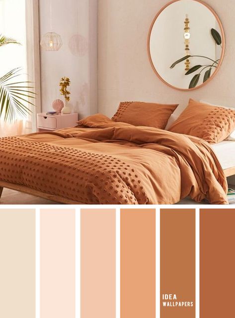 10 Best Color Schemes for Your Bedroom { Terracotta Earthy Tones } earthy color bedroom, grey color palette, colour palette #color #colorpalette Bedroom Terracotta, Bedroom Earthy, Bedroom Schemes, Terracotta Wallpaper, Beautiful Bedroom Colors, Best Color Schemes, Earthy Home Decor, Earthy Bedroom, Bedroom Colour Palette