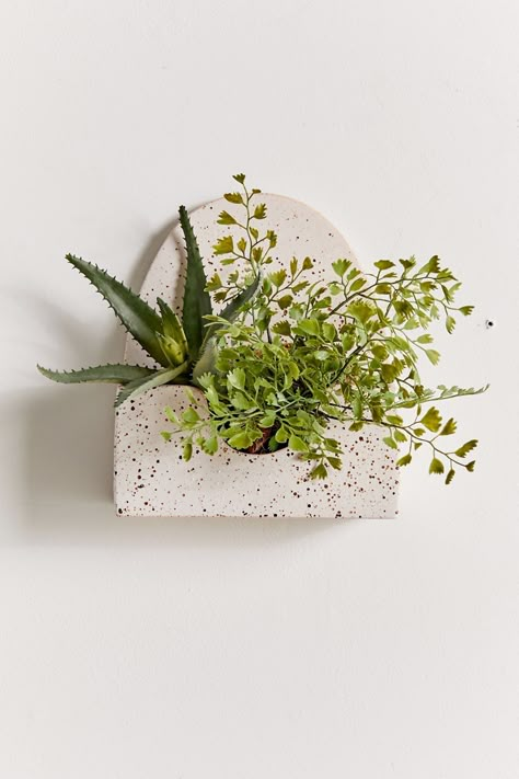 Curved Wall Planter | Urban Outfitters Planter Ideas Indoor, Potted Plants Garden, Ceramic Wall Planters, Ceramica Ideas, Hanging Wall Planters, Wall Planters Indoor, Curved Wall, Planter Project, Floral Comforter Sets