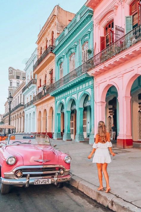 Aesthetic picture of Havana, Havana, Cuba. Discover more photos of Lucy Tranos with On The Road Again Cuba Honeymoon, Cuba History, Cuba Vacation, Cavo Tagoo Mykonos, Cuba Photos, Visit Cuba, Single Travel, Travel Savings, Cuba Travel