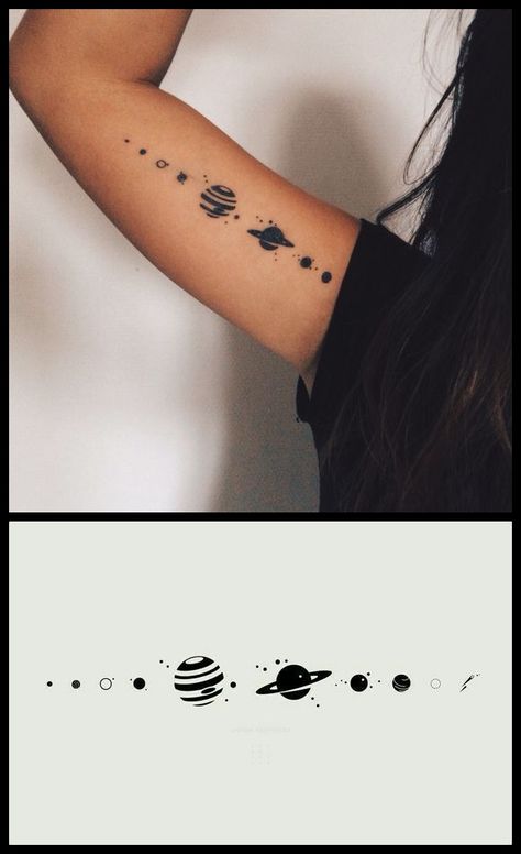 Tattoo Neck Ideas, Horizontal Tattoo Ideas, Horizontal Tattoo, Tattoo Planets, Planets Tattoo, Neck Ideas, Planet Tattoo, Tattoo Neck, Planet Tattoos