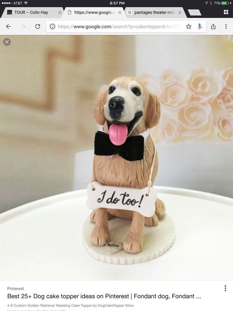 Golden Retriever Wedding, Crazy Wedding Cakes, Funny Cake Toppers, Funny Wedding Cakes, Dog Cake Topper Wedding, Funny Wedding Cake Toppers, Big Wedding Cakes, Dog Cake Topper, Funny Wedding Photos