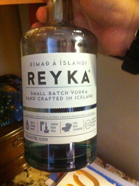 Reyka Icelandic #vodka #yum Awesome Food, Small Batches, Whiskey Bottle, Iceland, Vodka, Good Food, Snacks, Drinks