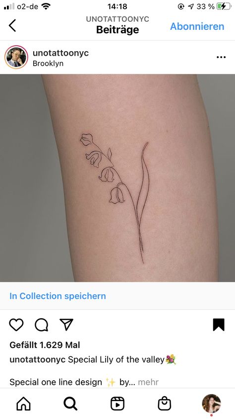 Lilly Of The Valley And Poppy Tattoo, Linework Tattoo Flower, Lily Of The Valley And Poppy Tattoo, Lili Of The Valley Flowers Tattoo, Dainty Lily Of The Valley Tattoo, Minimalist Lily Of The Valley Tattoo, Uno Tattoo, Lily Of The Valley Fine Line Tattoo, Lilly Of The Valley Tattoo Birth Flower