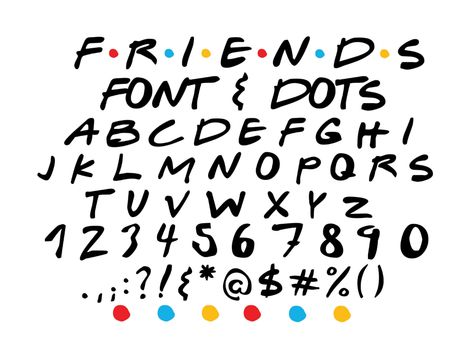 Friends Alphabet, Cricut Letters, Friends Tv Quotes, Friends Svg, Friends Tv Show Quotes, Font Number, Free Friends, Friends Font, Central Perk