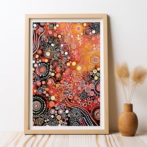 VitoDesignPrints - Etsy UK Pastel Digital Art, Aboriginal Dot Painting, Affordable Artwork, Dot Painting, Art Abstrait, Art Moderne, Digital Art Prints, Etsy Printables, Artwork Painting