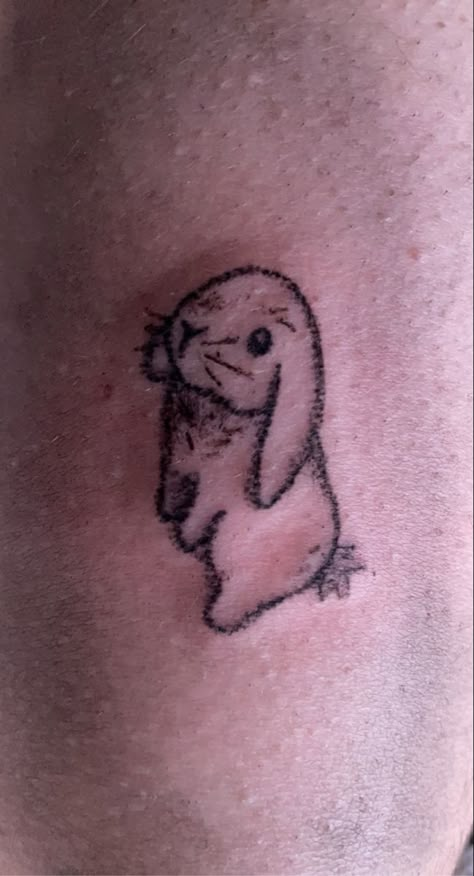 Skelanimal Tattoo, Goth Stick N Poke, Beginner Stick And Poke Tattoo, Bad Stick And Poke Tattoos, Rat Stick And Poke, Bunny Stick And Poke, Easy Stick N Poke Ideas, Cat Stick And Poke, Goth Stick And Poke Tattoo