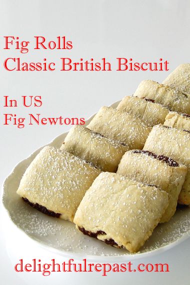 Fig Rolls - Fig Newtons / www.delightfulrepast.com Fig Rolls, British Biscuits, Fig Newtons, Roll Cookies, British Baking, Italian Cookies, British Food, How Sweet Eats, Dough Recipe