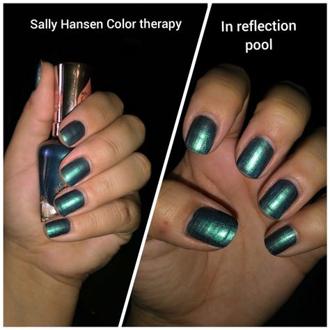 Reflection Pool, Sally Hansen Color Therapy, Reflecting Pool, Sally Hansen, Color Therapy, Nail Colors, Nail Polish, Pool, Nails