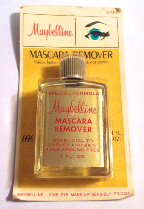 70s Makeup Products, 70’s Hair And Makeup, Maybeline Mascara, Historical Makeup, Mascara Remover, Vintage Hairstyle, 60s Makeup, Makeup Counter, 70s Makeup