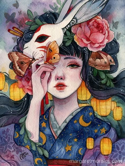 Margaret Morales, Arte Inspo, Arte Fantasy, 판타지 아트, Watercolor Portraits, Cool Paintings, Watercolor Artist, Art And Illustration, Art Drawings Sketches