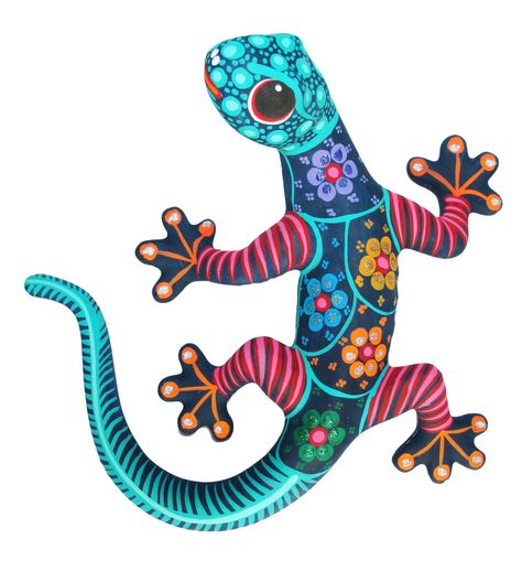 The style of alebrije that I like. Very colorful, complementary color choices and simpler design elements compared to the ~$500 ones that aren’t even attractive. Mexican Folk Art Painting, Mexican Paintings, Cute Lizard, Animals Drawing, Mexican Culture Art, Arte Folk, Drawing Animals, Architecture Art Design, Art Hobbies