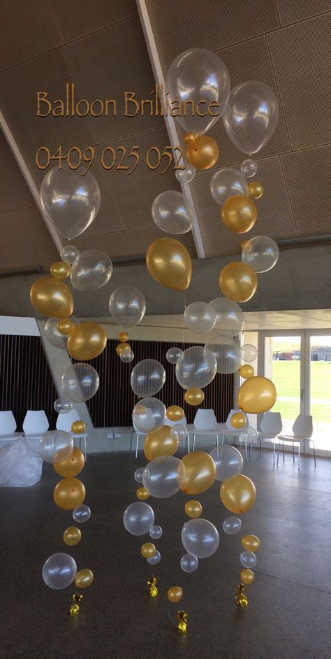 "Bubble Strands" #heliumballoons #heliumballoonscanberra #partyballoons… Bubble Balloon Strands, Balloon Strands, Starry Night Prom, Balloon Inspiration, Balloon Dance, Balloon Designs, Decor Birthday Party, Balloons Decorations, Prom Decor