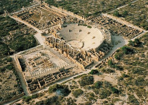 Leptis Magna | Georg Gerster Leptis Magna, Septimius Severus, Earth Images, Roman City, Mediterranean Coast, Roman History, Interesting History, Historical Place, Ancient Ruins