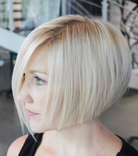 Chin-Length Blonde Bob Bob Inversat, Bob Lung, Line Bob Haircut, Blonde Bob Haircut, Short Bobs, Blonde Bob Hairstyles, Chin Length, Bob Haircut For Fine Hair, Inverted Bob