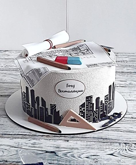 Architect Cake Ideas, Architecture Cake, Frozen Birthday Party Cake, Gluten Free Chocolate Recipes, Bts Cake, Superhero Birthday Cake, Fondant Cake Designs, Birthday Cake For Him, Funny Birthday Cakes