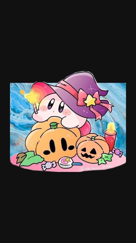 Kirby Halloween, Kirby, Phone Wallpapers, Phone Wallpaper, Wallpapers, Halloween